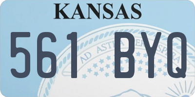 KS license plate 561BYQ