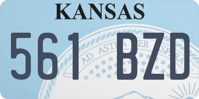KS license plate 561BZD