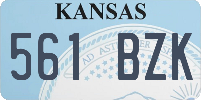KS license plate 561BZK