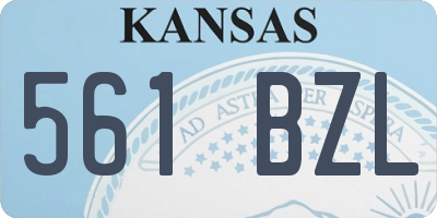 KS license plate 561BZL