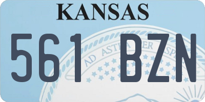 KS license plate 561BZN