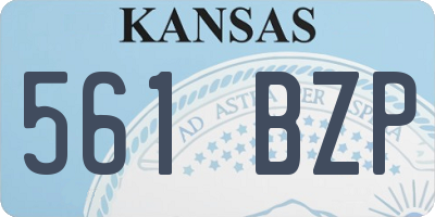 KS license plate 561BZP