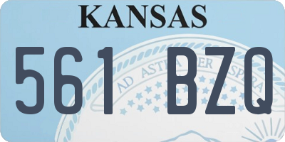 KS license plate 561BZQ
