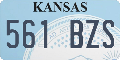 KS license plate 561BZS