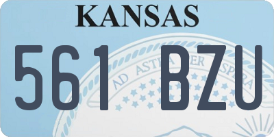 KS license plate 561BZU