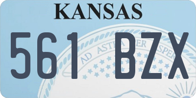 KS license plate 561BZX