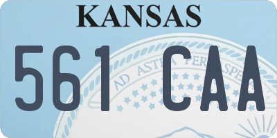 KS license plate 561CAA