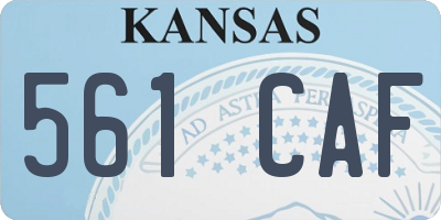 KS license plate 561CAF