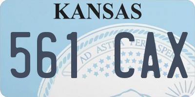 KS license plate 561CAX