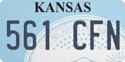KS license plate 561CFN