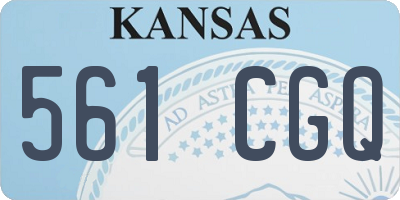 KS license plate 561CGQ