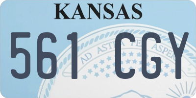KS license plate 561CGY