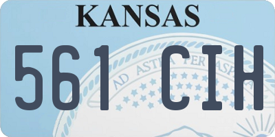 KS license plate 561CIH