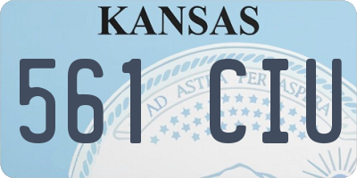 KS license plate 561CIU