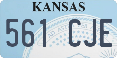KS license plate 561CJE