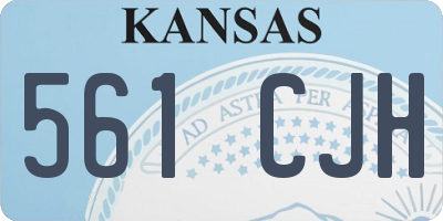 KS license plate 561CJH
