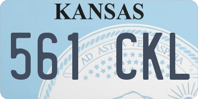 KS license plate 561CKL
