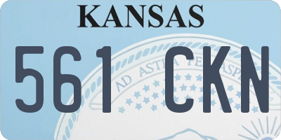 KS license plate 561CKN