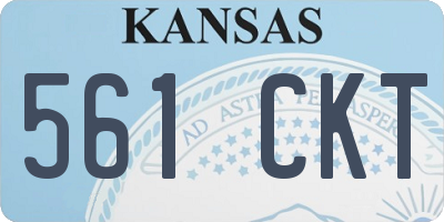KS license plate 561CKT