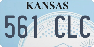 KS license plate 561CLC