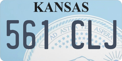 KS license plate 561CLJ