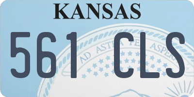 KS license plate 561CLS