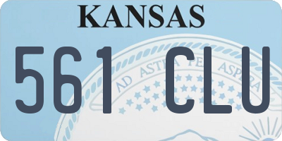 KS license plate 561CLU