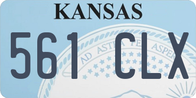 KS license plate 561CLX