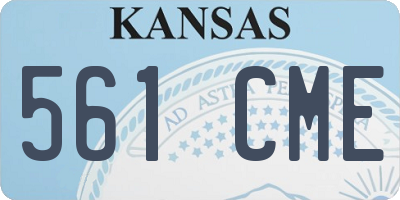 KS license plate 561CME