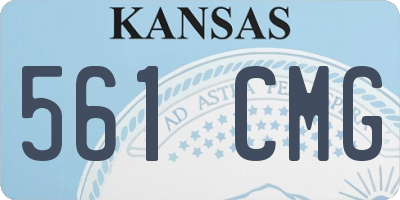 KS license plate 561CMG