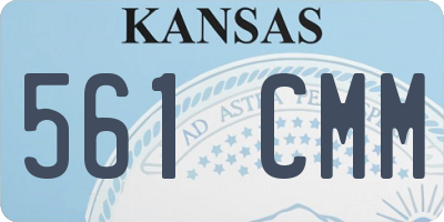 KS license plate 561CMM