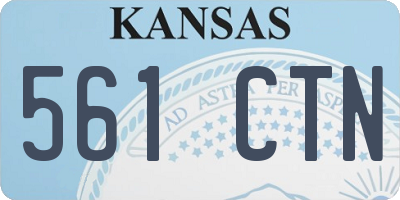 KS license plate 561CTN