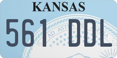 KS license plate 561DDL