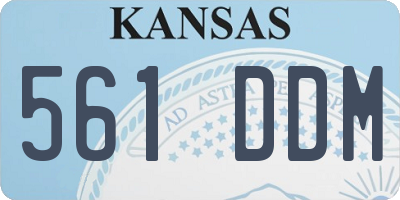 KS license plate 561DDM