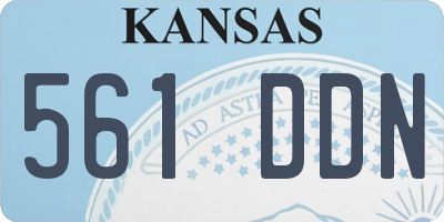 KS license plate 561DDN