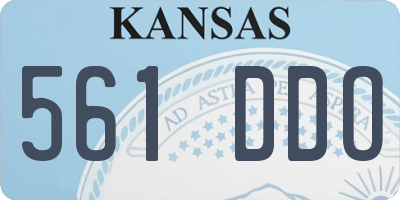 KS license plate 561DDO