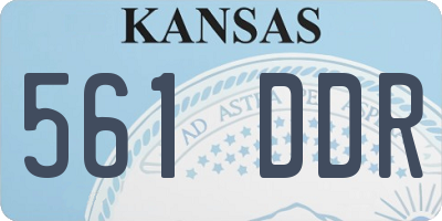 KS license plate 561DDR