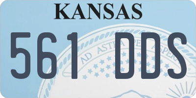 KS license plate 561DDS