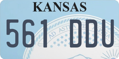 KS license plate 561DDU
