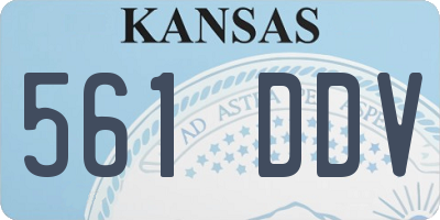 KS license plate 561DDV