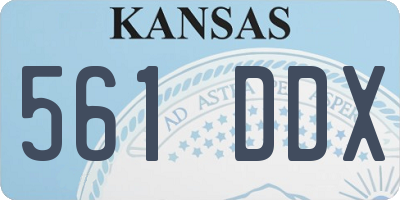 KS license plate 561DDX