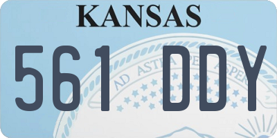 KS license plate 561DDY