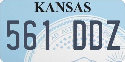 KS license plate 561DDZ