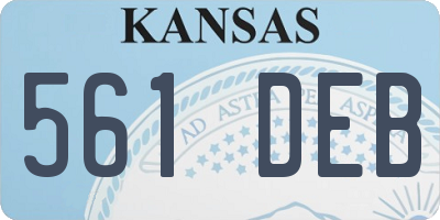 KS license plate 561DEB