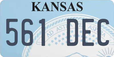 KS license plate 561DEC