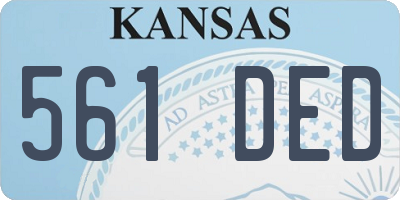KS license plate 561DED