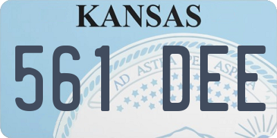 KS license plate 561DEE