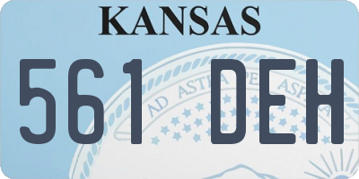 KS license plate 561DEH