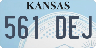 KS license plate 561DEJ