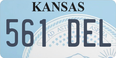 KS license plate 561DEL